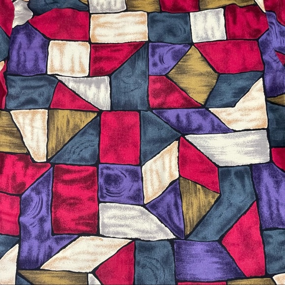 Kathie Lee vintage size 36/16M bright short sleeve button down collar curved hem - Picture 7 of 11